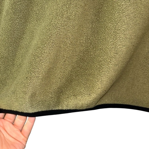 Wesc Olive Green Fleece Quarter Zip Pullover Jacket Women’s XL Men’s L Warm Cozy - Picture 13 of 14